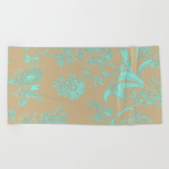 Flowers QY Beach Towel