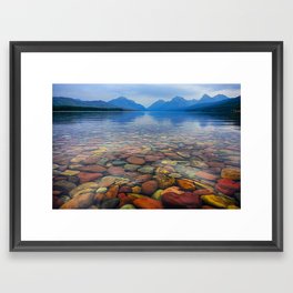 Rainbow Rocks Lake McDonald | Montana | Travel Photography | Landscape Photography |  Framed Art Print