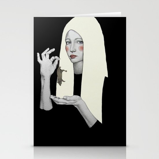 Vana in black Stationery Cards