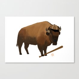 Bison Baseball Canvas Print