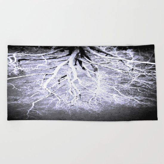 passage to hades color drained gray Beach Towel