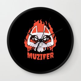 Muzifer Cat Kitten Devil Lucifer Wall Clock