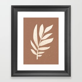Cut-out Plant - Terracotta Framed Art Print