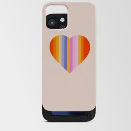 Retro Rainbow Heart iPhone Card Case