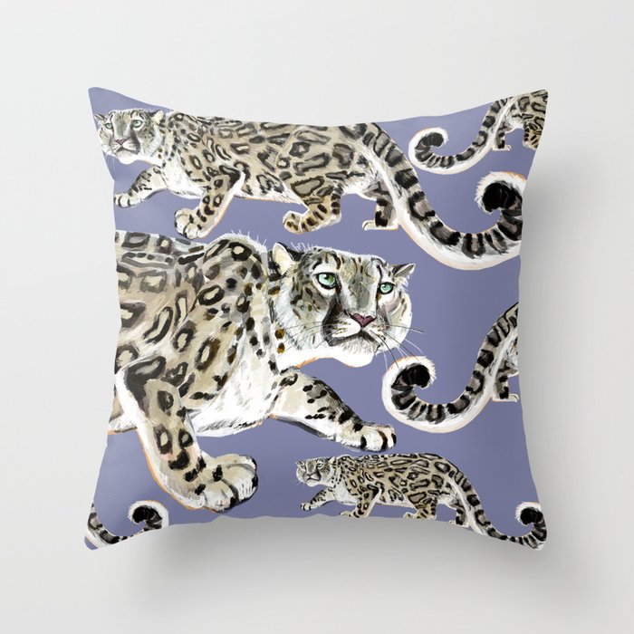 Snow leopard online throw pillows