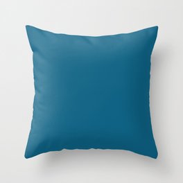 Dunn & Edwards 2019 Curated Colors Blue Velvet (Deep Blue) DET559 Solid Color Throw Pillow