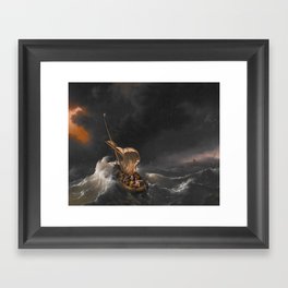 Christ in the Storm on the Sea of Galilee Framed Art Print