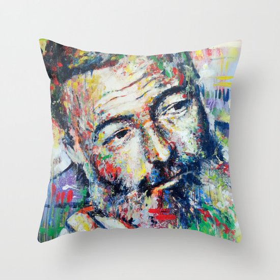 Ernest Hemingway Throw Pillow