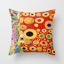 Gustav Klimt Design Throw Pillow