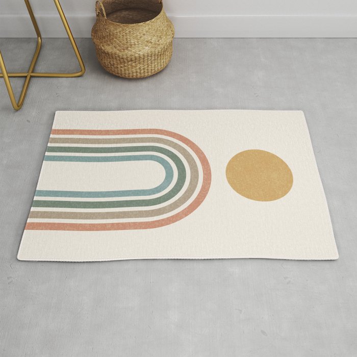MidCentury Modern Rainbow Rug by MoonlightPrint Society6