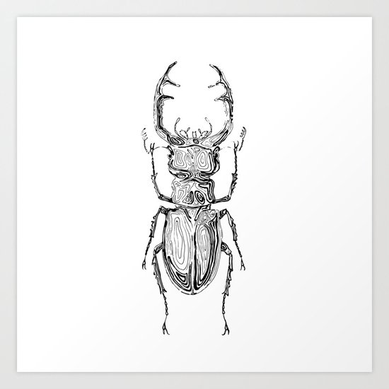 Lucanus cervus Art Print