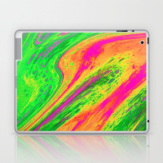 Neon Liquid Flow Laptop & iPad Skin