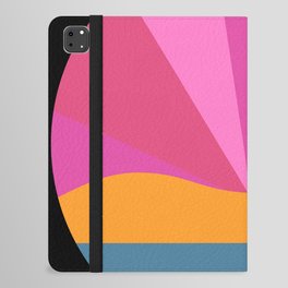 Cover IV - Colorful Sunset Retro Abstract Geometric Minimalistic Design Pattern iPad Folio Case