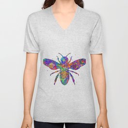 Bee watercolor pop art3900337 V Neck T Shirt