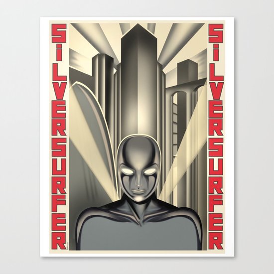 Vintage Heroes - Silver Surfer Canvas Print
