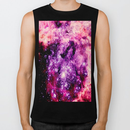 galaxy. Pink Fuchsia Biker Tank