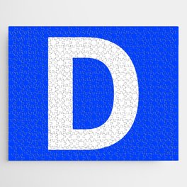 Letter D (White & Blue) Jigsaw Puzzle
