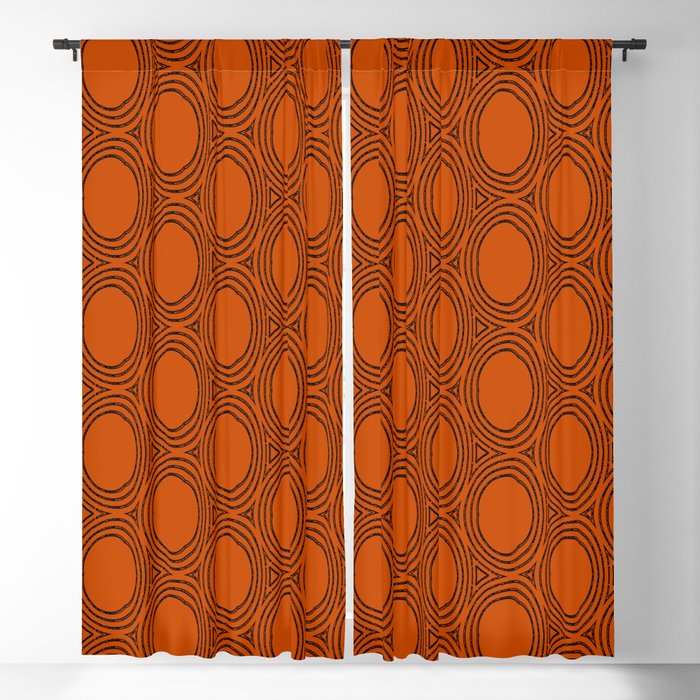 Orange best sale blackout curtains