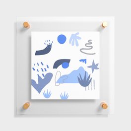 Blue Beach Vibes Matisse Inspired Floating Acrylic Print