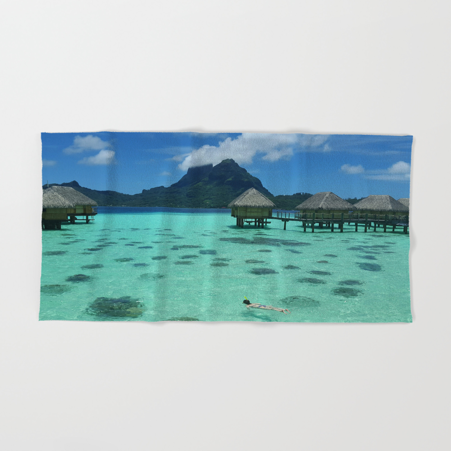 Bora Bora Bungalow Hand Bath Towel By Cuteandcooldesign Society6