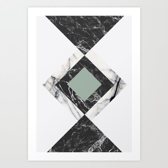 Green Marble Art Print