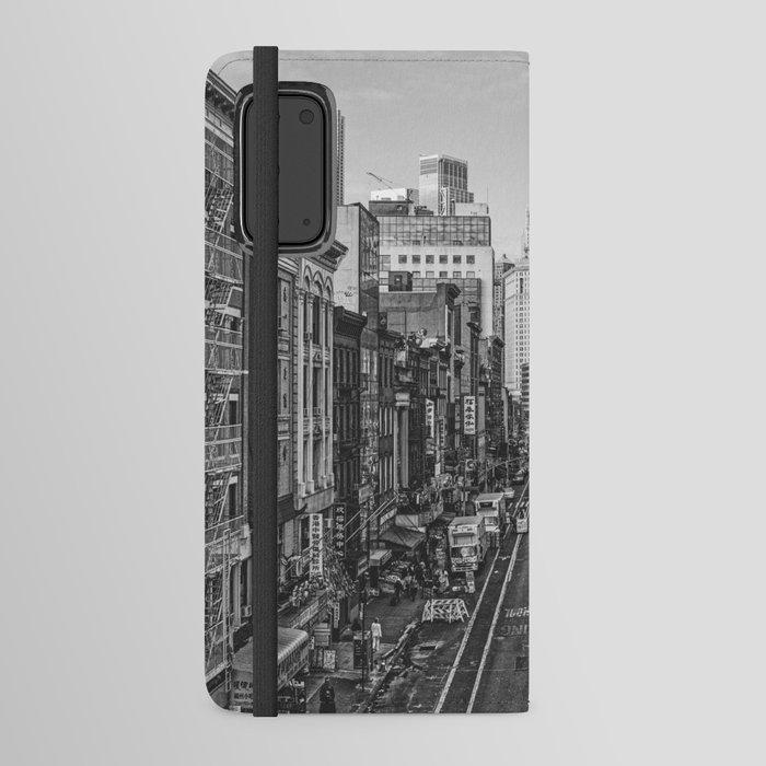 Chinatown in Black & White Android Wallet Case