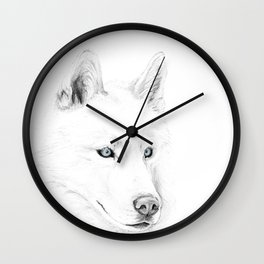 Saber :: A Siberian Husky Wall Clock