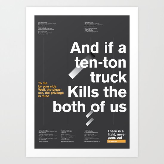 Grotesk Lyrics Poster The Smiths There S A Light That Never
