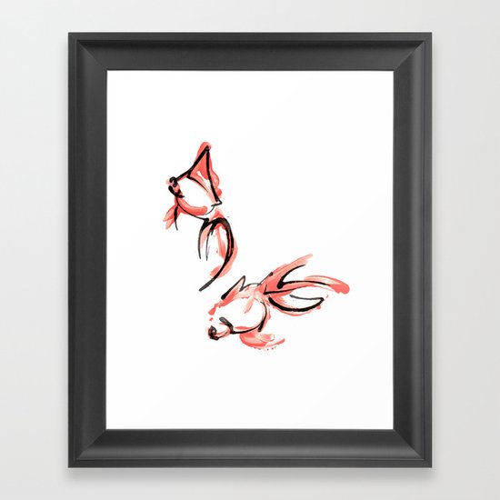 2 Goldfish Framed Art Print