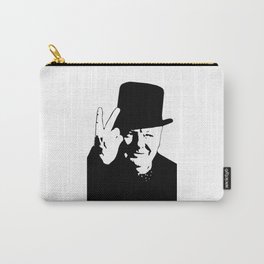 SIR WINSTON CHURCHILL, V for VICTORY, SIGN. Carry-All Pouch | British, Victory, Victorious, Politician, Two, War, 1945, Wwii, World, Victor 