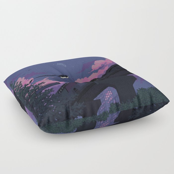 Moonrise twilight Floor Pillow