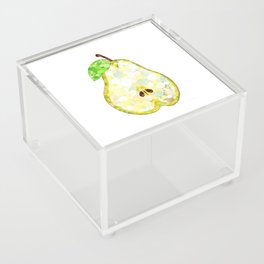 Delicious Golden Yellow Pear Fruit Art Acrylic Box