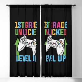 1st Grade Unlocked Level Up Blackout Curtain