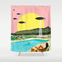 Invasion on vacation (UFO in Hawaii) Shower Curtain