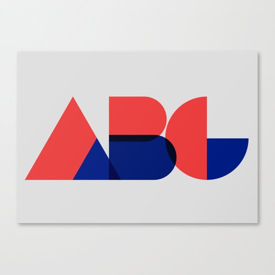 Geometric ABC Canvas Print