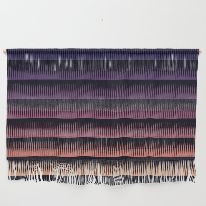 Fading Stripes Neon Blue Wall Hanging