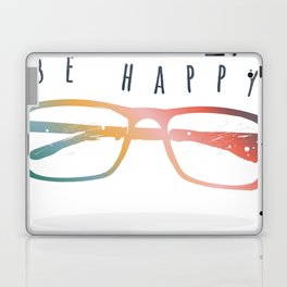 Be Happy Glasses Laptop Skin