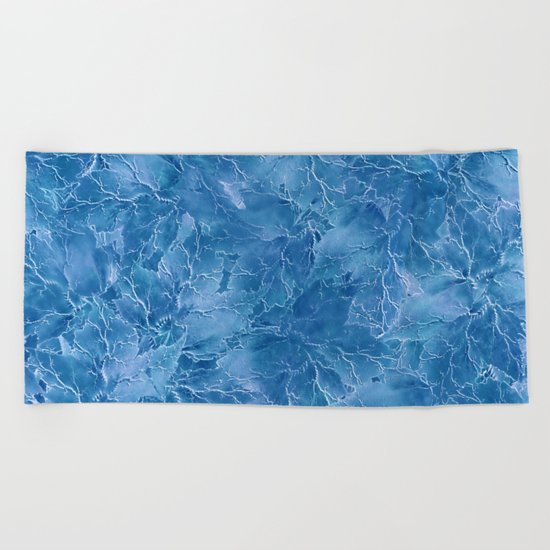 Frozen Leaves 18 Beach Towel