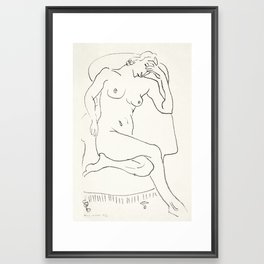 Nude sitting in a chair -  Henri Matisse Framed Art Print