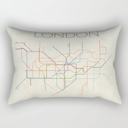 Minimal London Subway Map Rectangular Pillow