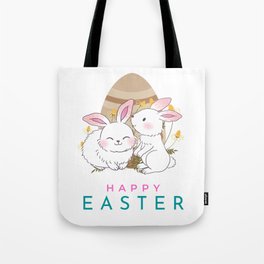 Happy easter rabbit Tote Bag