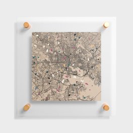 Baltimore USA - Terrazzo City Map Collage  Floating Acrylic Print