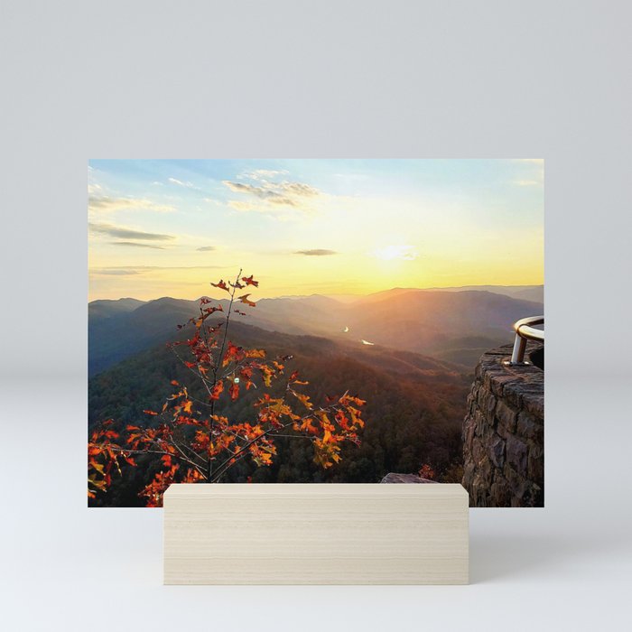 A Blue Ridge Sunset Mini Art Print