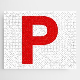 Letter P (Red & White) Jigsaw Puzzle