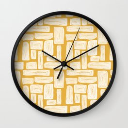 Zen doole mostard retangles  Wall Clock