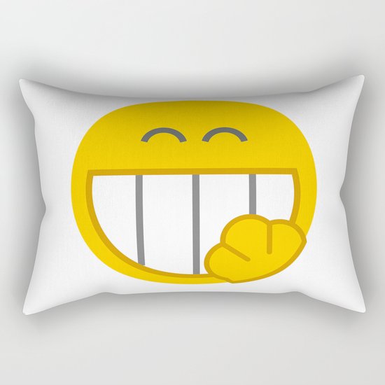 yellow smile Rectangular Pillow