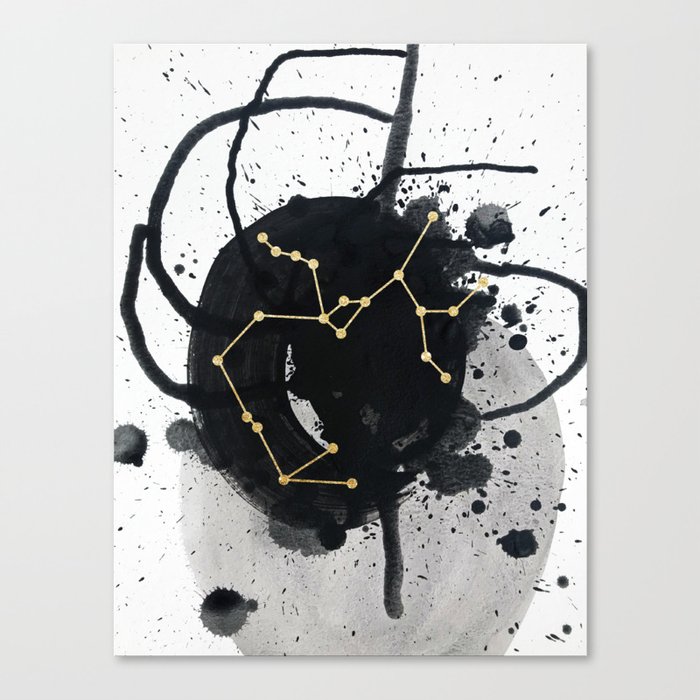 Sagittarius - Abstract Zodiac Constellation Canvas Print