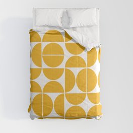 Mid Century Modern Geometric 04 Yellow Comforter