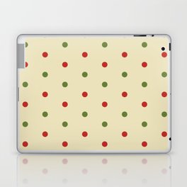 Christmas Pattern Dots Retro Red Green Laptop & iPad Skin