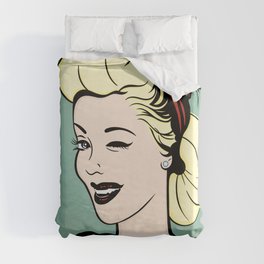 Pin-Up Wink Duvet Cover